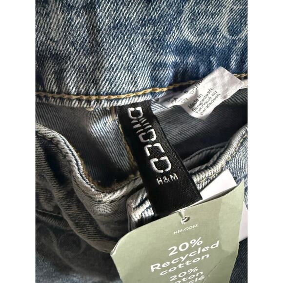 H&M Divided Flare Low Blue Blackpink Jeans Size 8 New with Tags - Picture 8 of 9